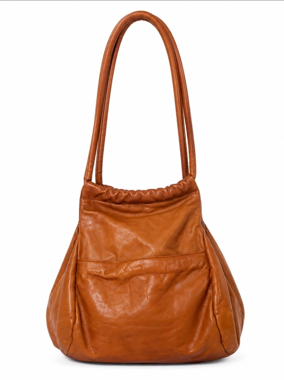 Vintage Victoria Leather Co. Cognac Brown Leather Shoulder Bag – Made in USA
